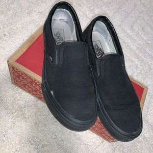 Vans All Black Classic Slip-On Shoes